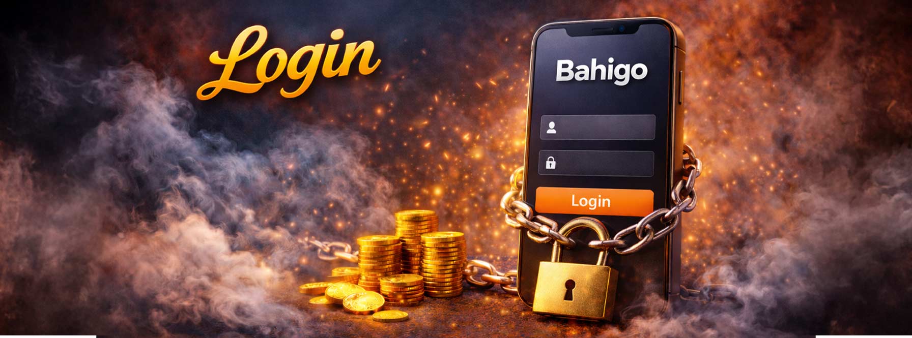 Sicherer Bahigo Login auf dem Smartphone mit Schloss Symbol